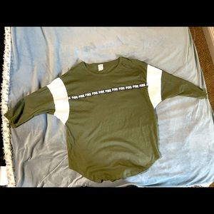 PINK LG OLIVE GREEN SHIRT